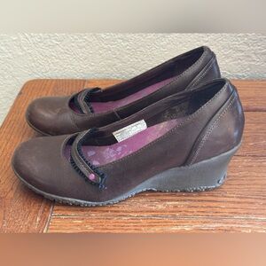 MERRELL PETUNIA ESPRESSO Vibram Wedge Mary Janes Women’s Sz. 7 Business Casual